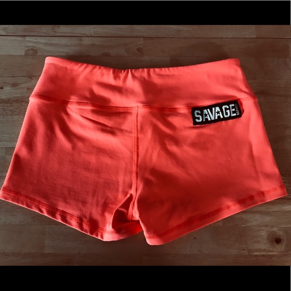 Savage Barbell Pants - Savage Barbell- Orange Crush Booty Short